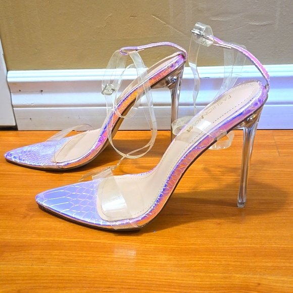 Mermaid monochrome strappy heels - Picture 2 of 6